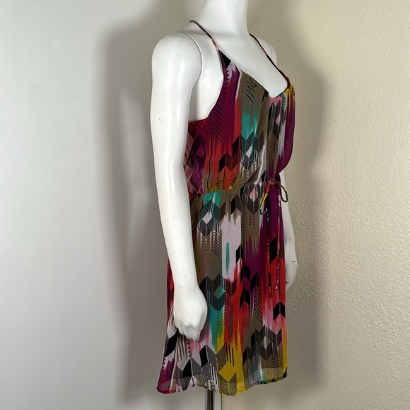 Roxy Double Layer Multicolor Racerback Summer Dress Sz M - Picture 3 of 14